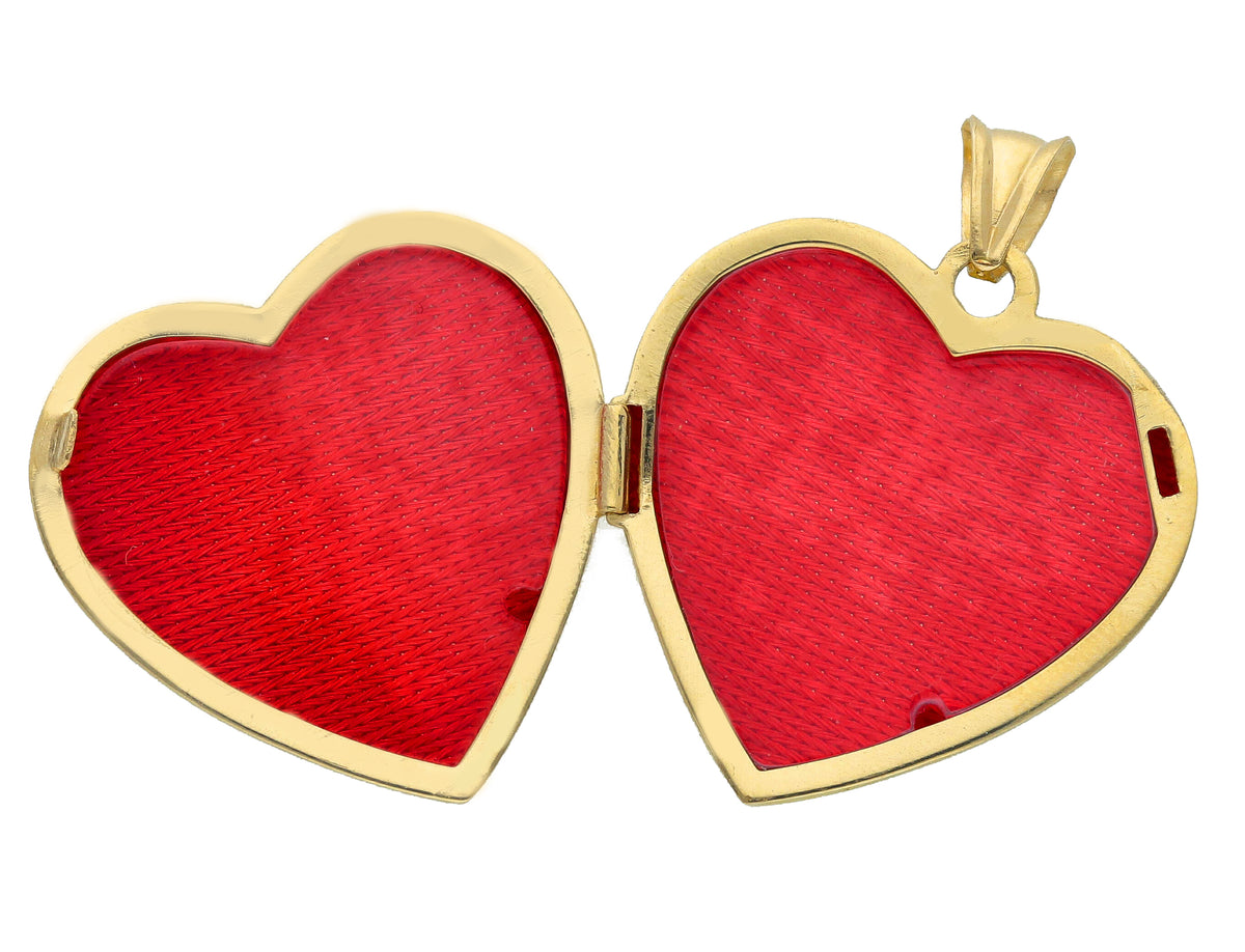  Heart Photo Pendant in 18kt Yellow Gold