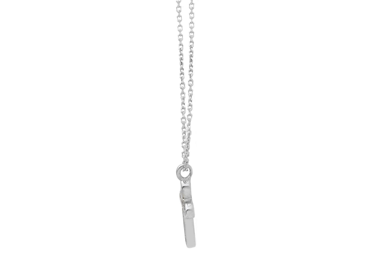 Maiocchi Gold Collana Croce Oro Bianco e Zirconi