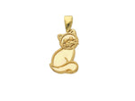  Cat Pendant in 18kt Yellow Gold and Mother of Pearl