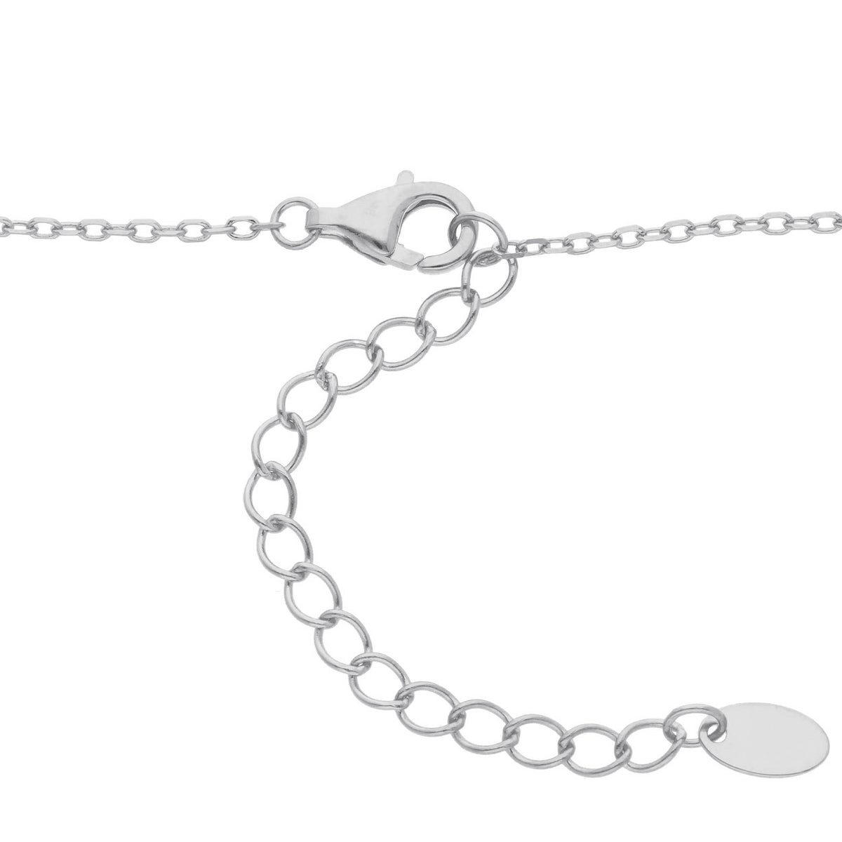 Maiocchi Silver Silver Heart Choker and Zircons