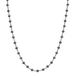  White Gold Necklace with Interspersed Black Diamonds 12.75 ct