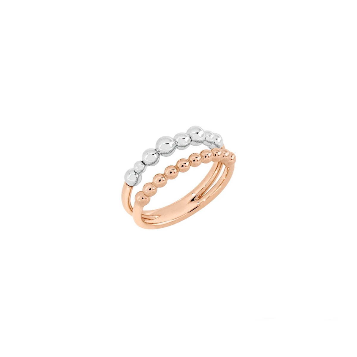  Dodo Wave Essentials Rose Gold Ring with White Diamonds