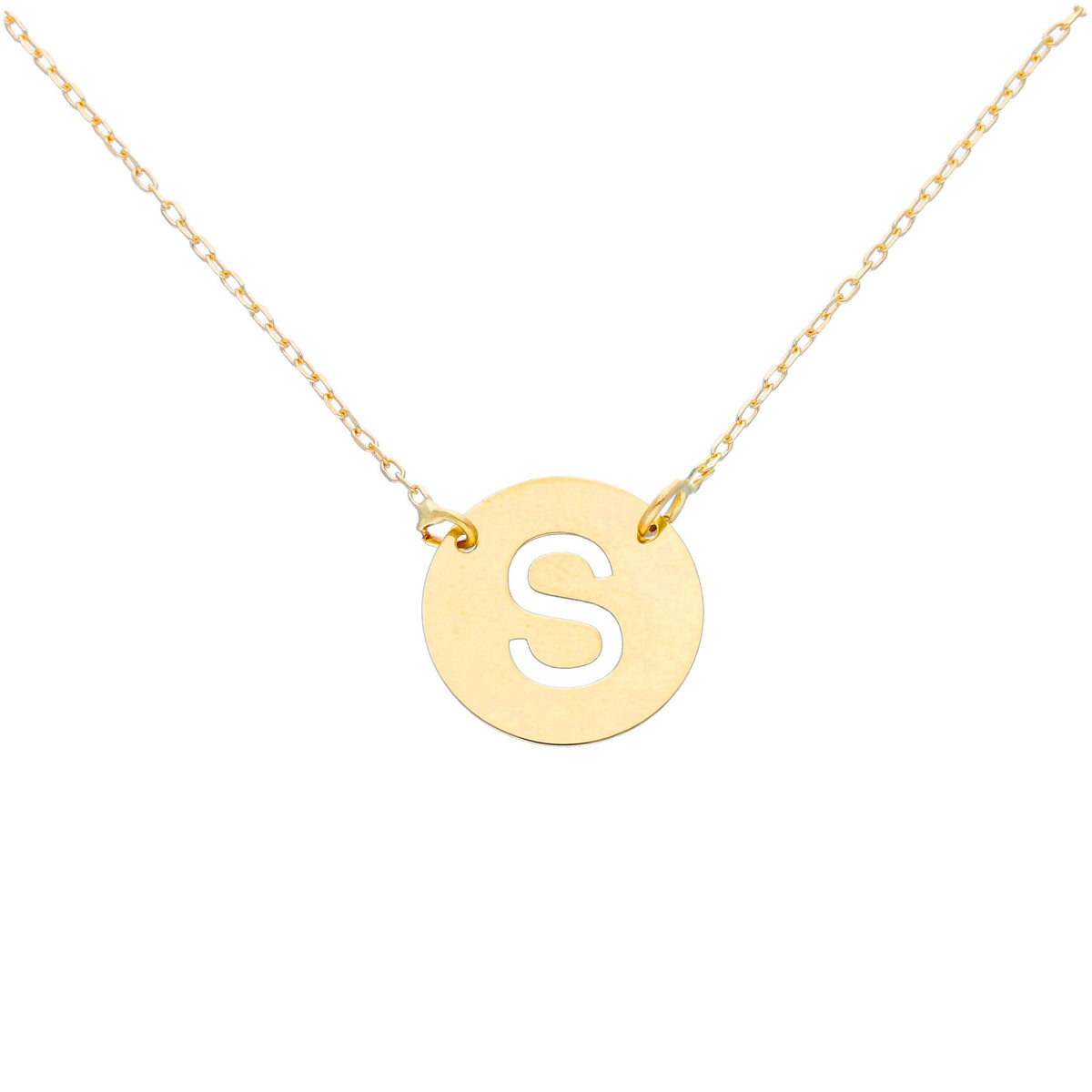 Girocollo Lettera in Oro Giallo 18kt