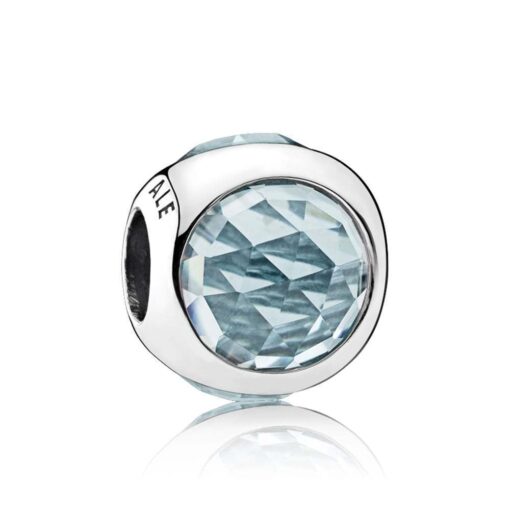 Pandora Charm Goccia Scintillante Blu Acqua 792095NAB