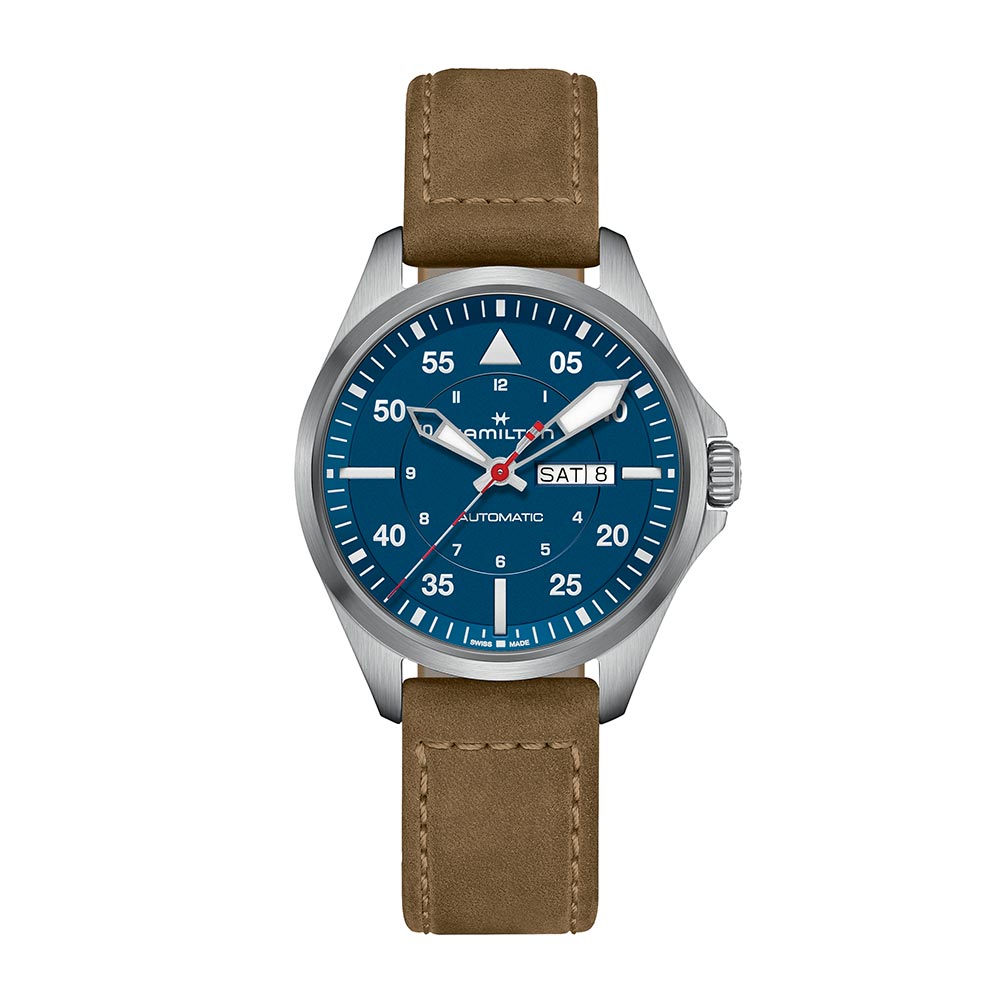 Hamilton Khaki Aviation Pilot Day Date Auto Air Glacier Edition H64655941