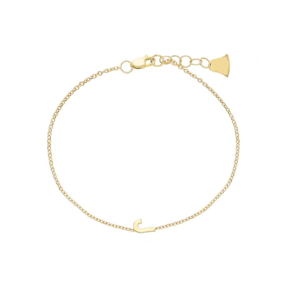 Letter Bracelet in 18kt Yellow Gold