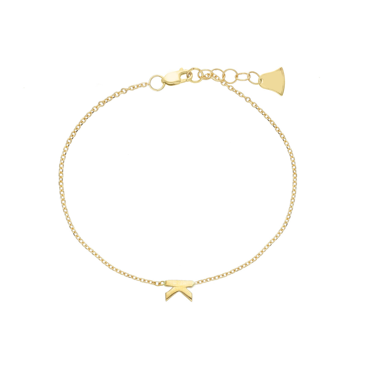 Letter Bracelet in 18kt Yellow Gold