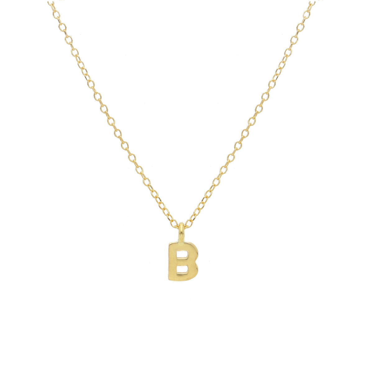 Necklace with Letter in 18 kt Yellow Gold