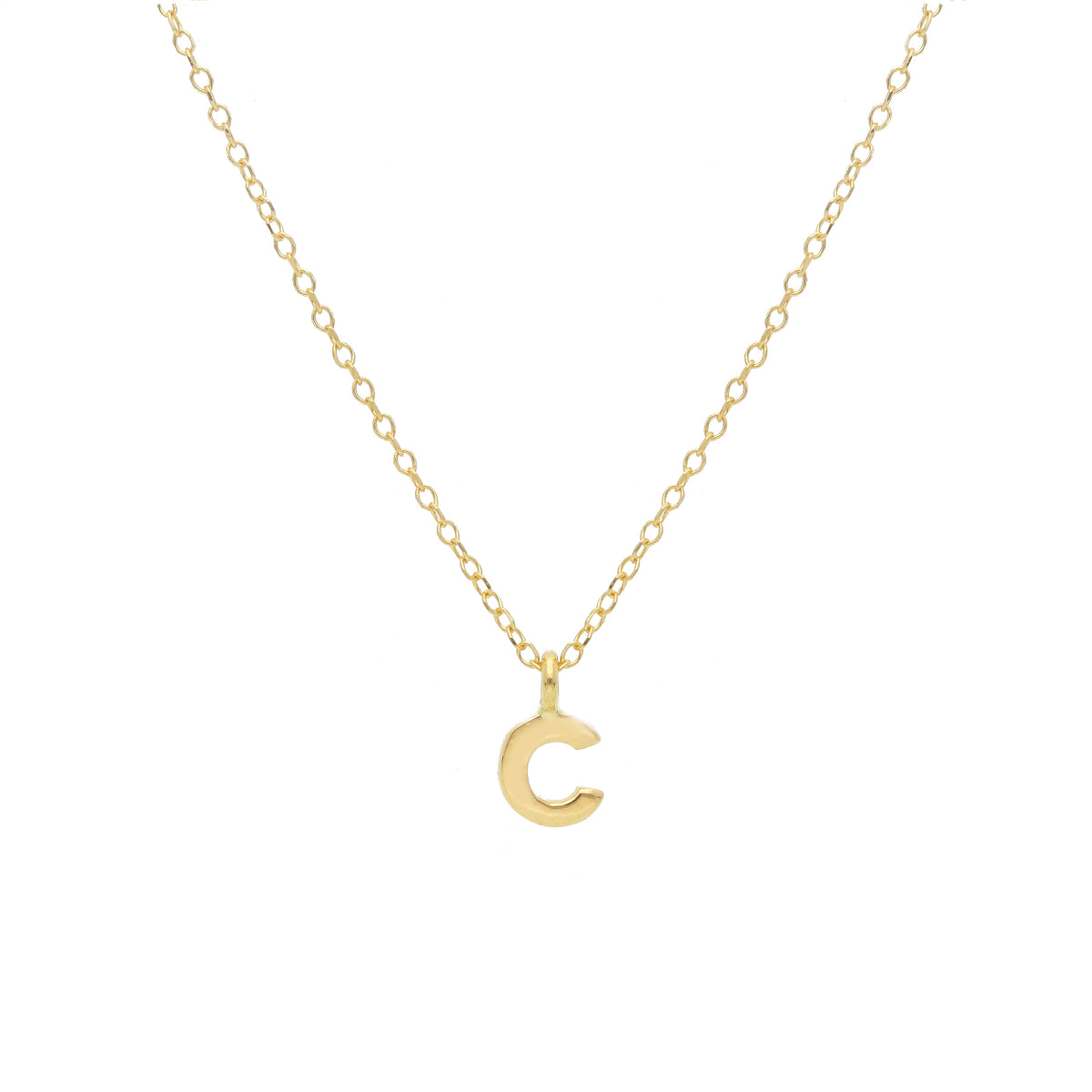 Necklace with Letter in 18 kt Yellow Gold