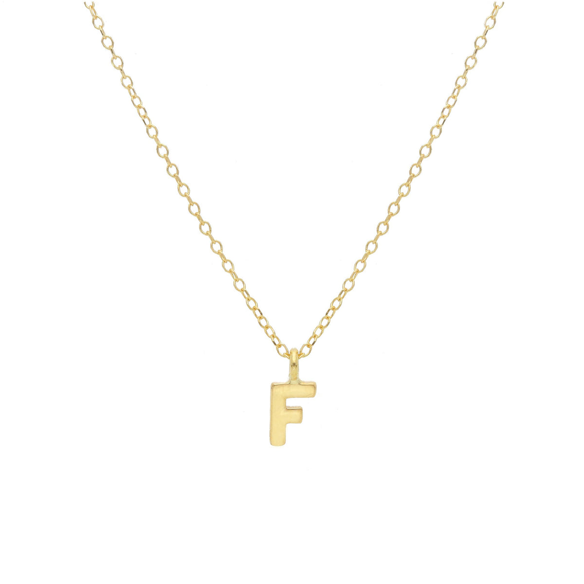 Necklace with Letter in 18 kt Yellow Gold