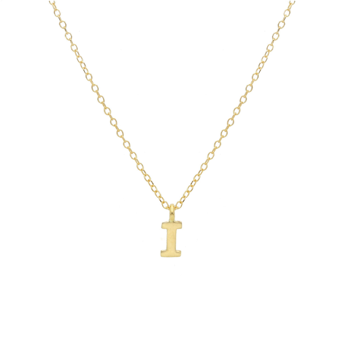 Necklace with Letter in 18 kt Yellow Gold