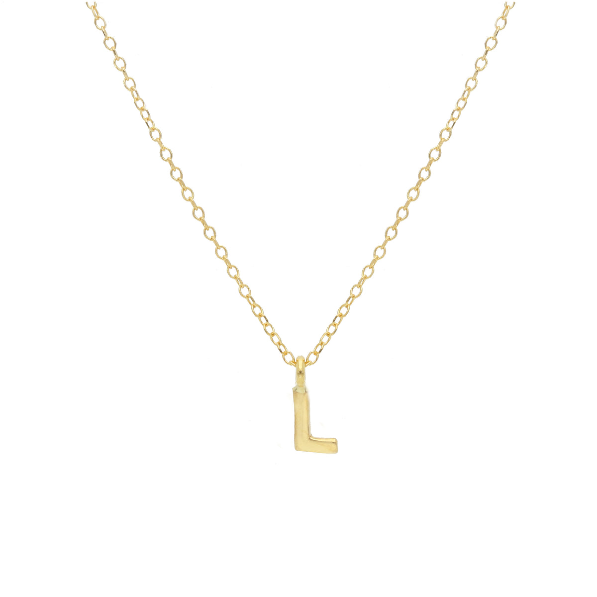 Necklace with Letter in 18 kt Yellow Gold