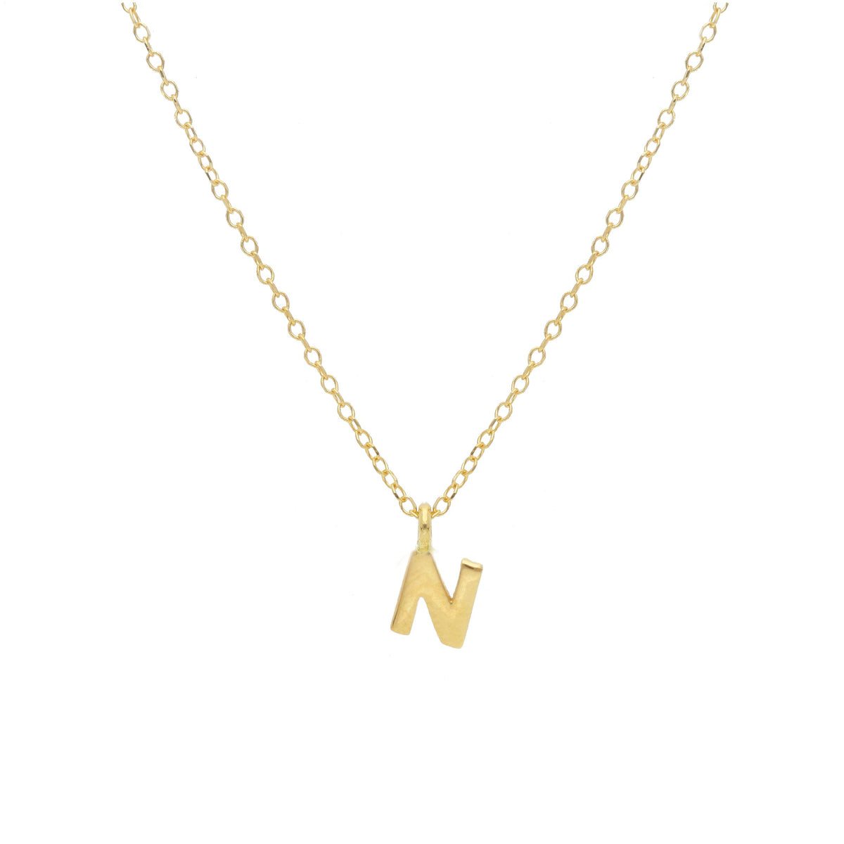 Necklace with Letter in 18 kt Yellow Gold