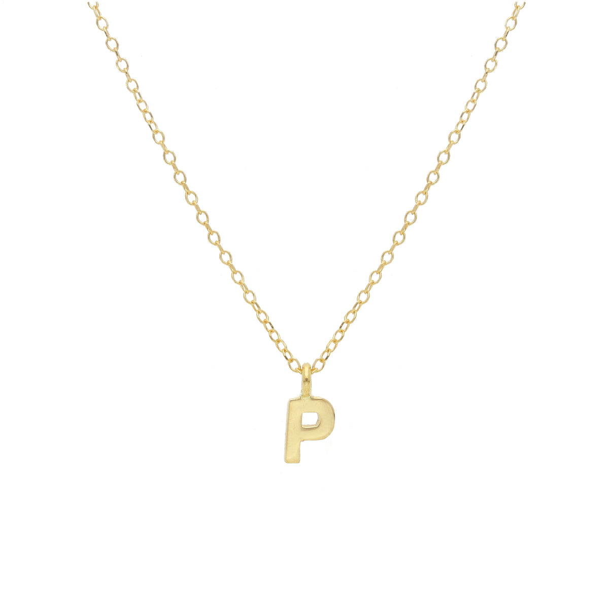 Necklace with Letter in 18 kt Yellow Gold