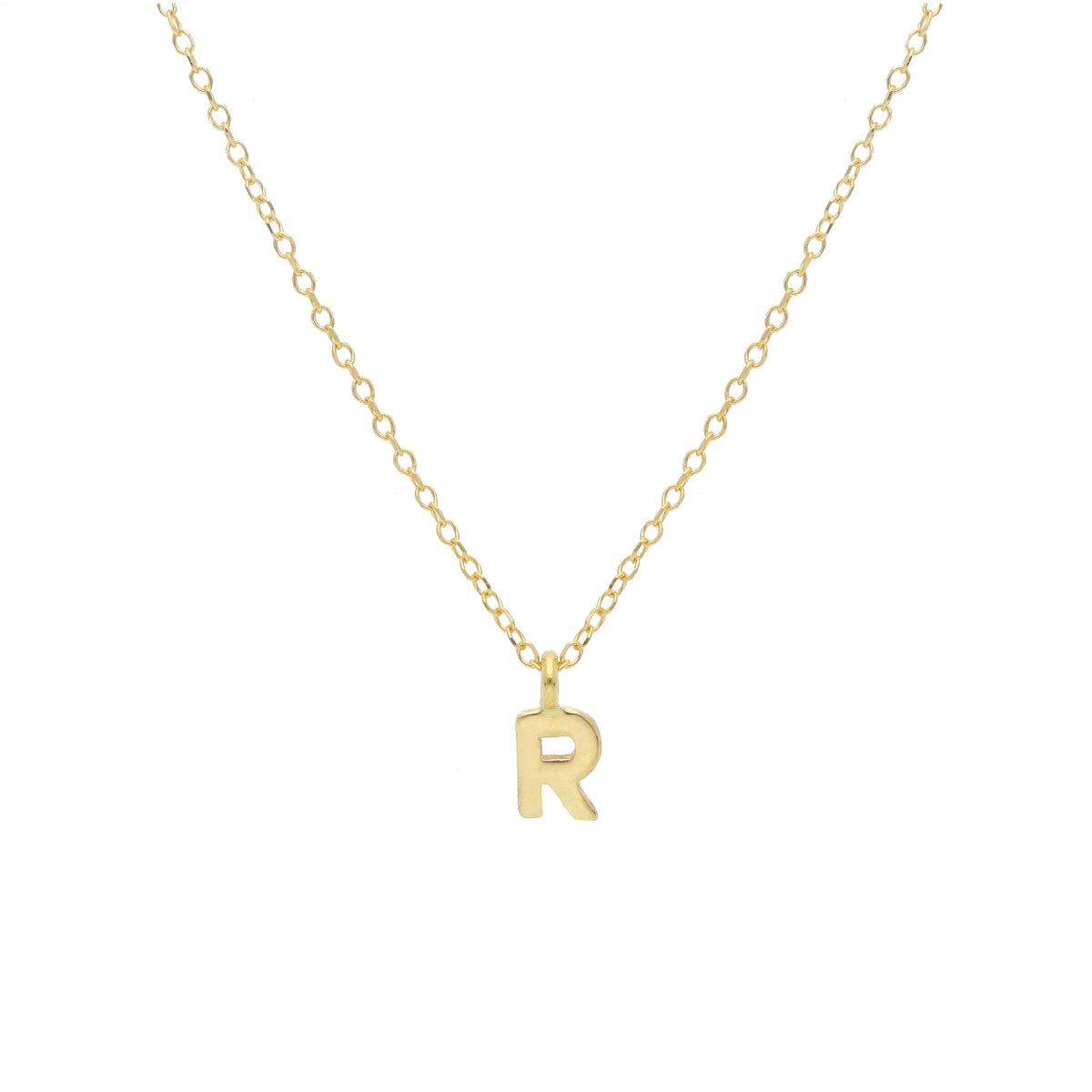 Necklace with Letter in 18 kt Yellow Gold