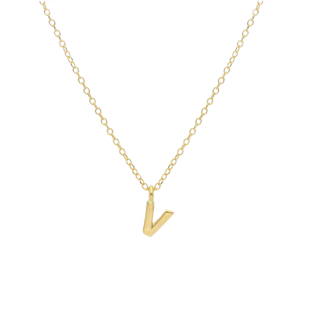 Necklace with Letter in 18 kt Yellow Gold