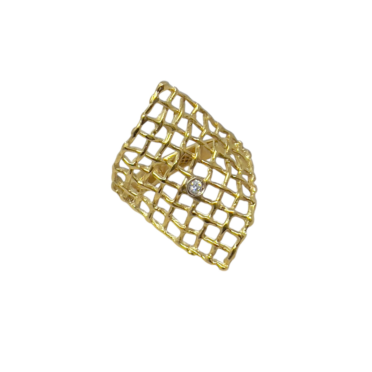 Quail Yellow Gold and Diamond Ring D581