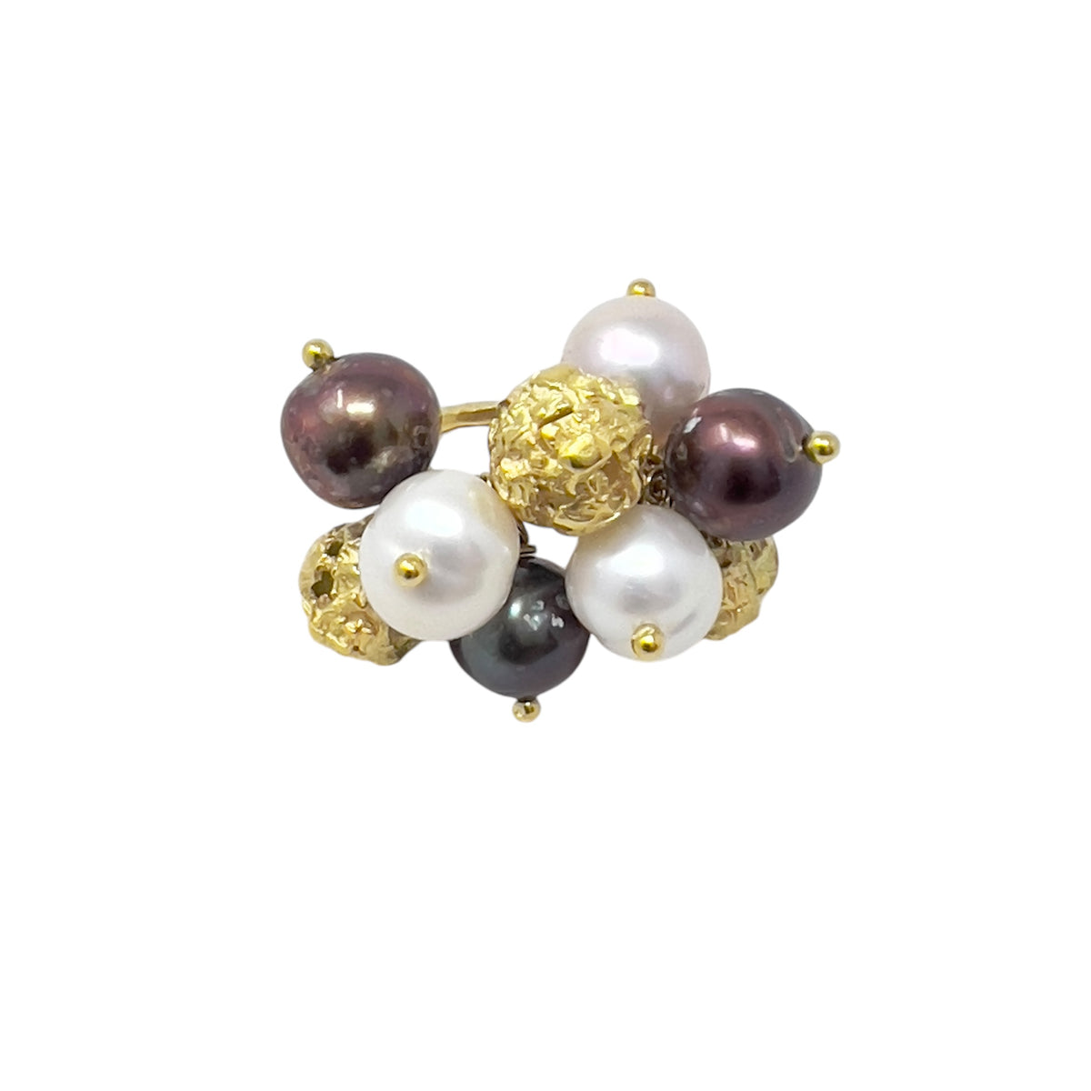 Quail Ring in Yellow Gold and Pearls Z713