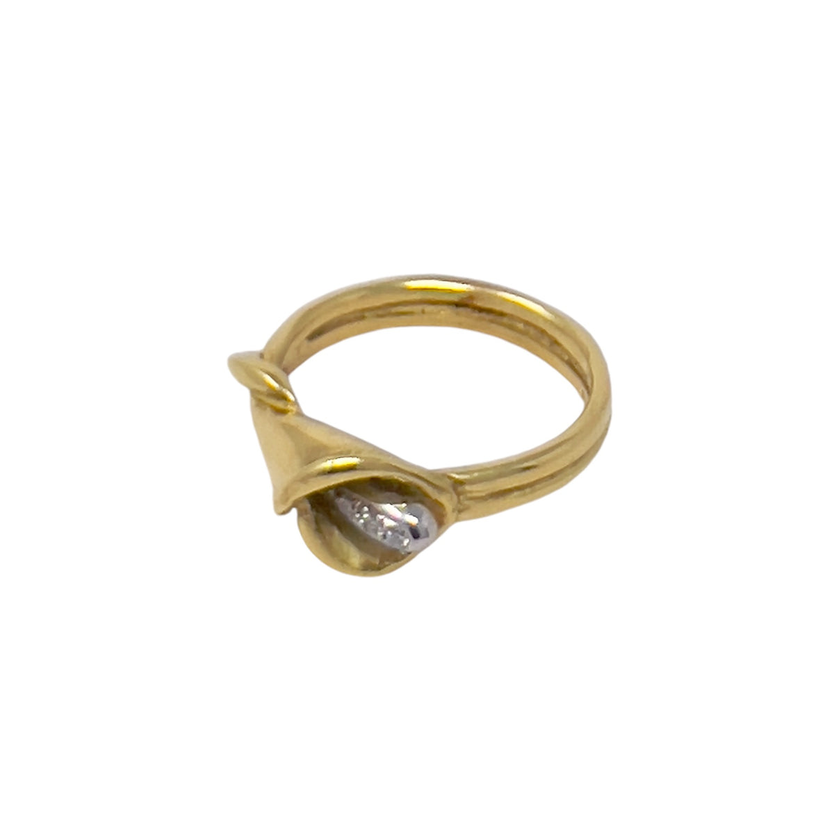 Quaglia Ring Calla Yellow Gold and Diamonds D999