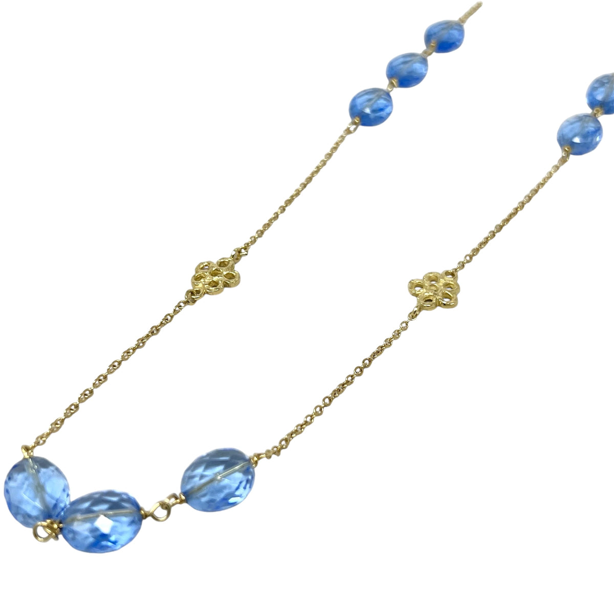 Quaglia Necklace In Yellow Gold and Blue Amethyst D751