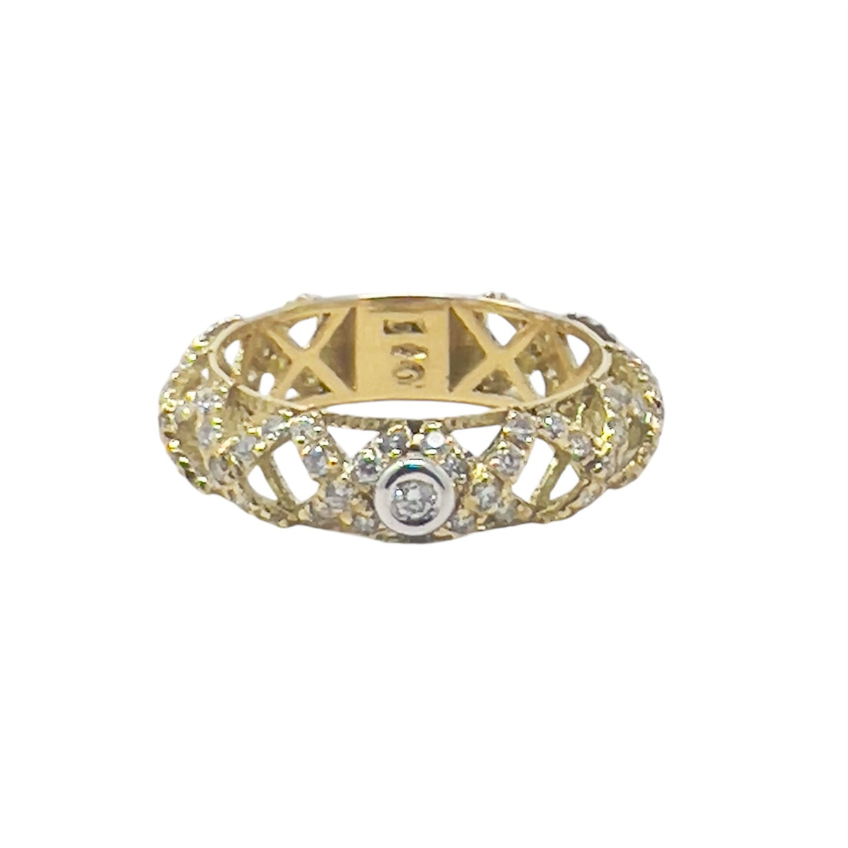 Quaglia Ring Wow Luxori Yellow Gold and Diamonds H299