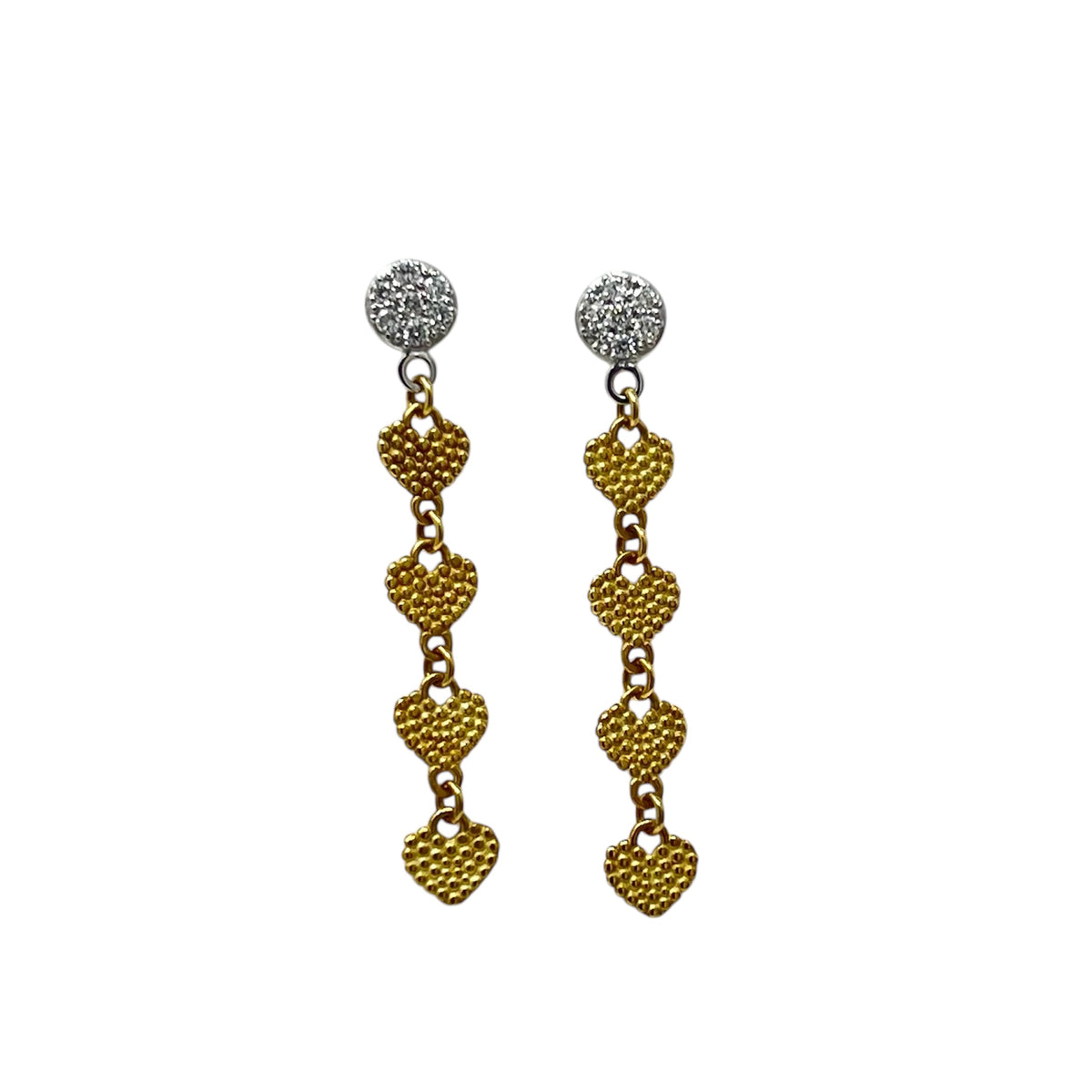 Quaglia Earrings Wow Luxori Yellow Gold and Diamonds H296