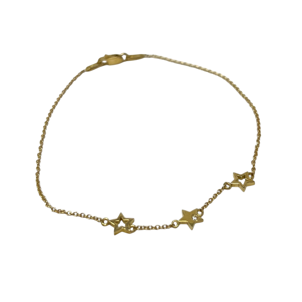 Polello Bracciale Stelle Oro Giallo e Diamante 3319