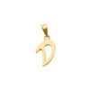 Nautical Flag Pendant in 18 kt Yellow Gold and Enamel Letter A
