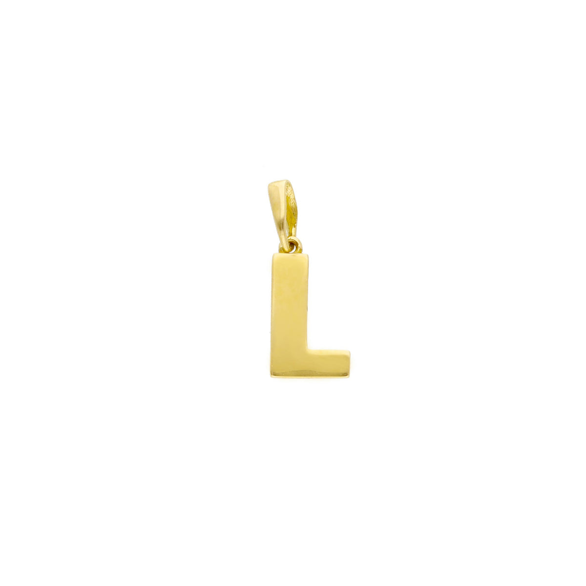 Nautical Flag Pendant in 18 kt Yellow Gold and Enamel Letter A