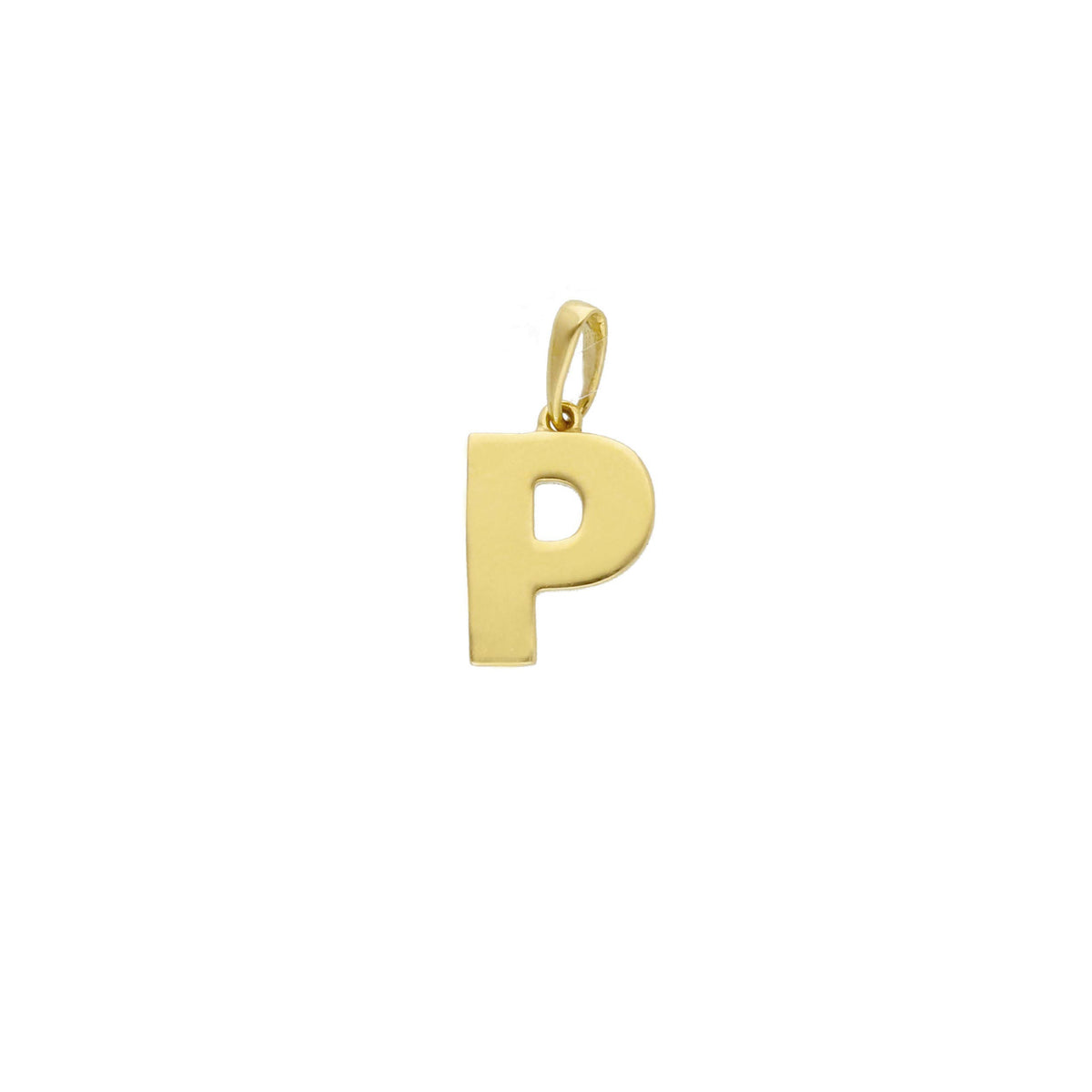 Nautical Flag Pendant in 18 kt Yellow Gold and Enamel Letter A