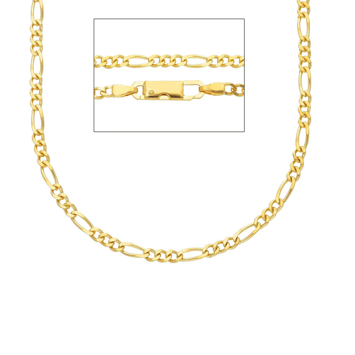 Catena 3 + 1 Oro Giallo 18kt 50 cm Sezione MM 2,50