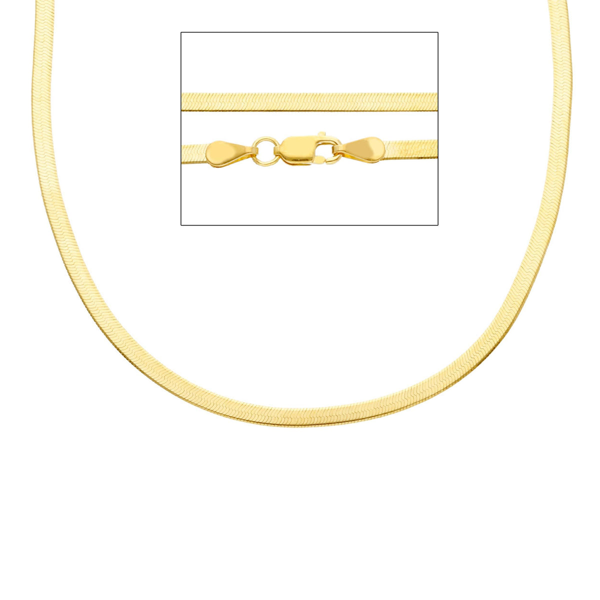 Collana Spina di Pesce Oro Giallo 18kt cm 45