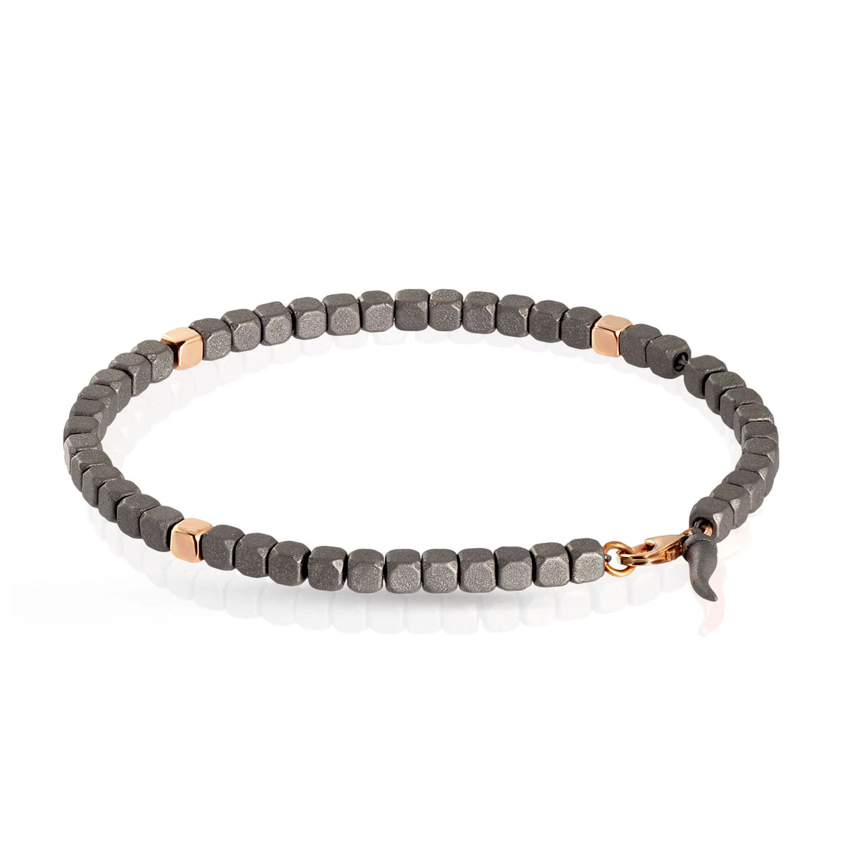  Mano Jewels Bracelet in Titanium and 5 Spheres in 9kt Rose Gold