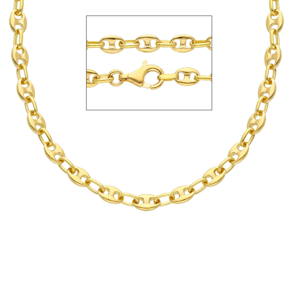 Catena Maglia Marina Oro Giallo 18kt 60 cm Sezione MM 4,60