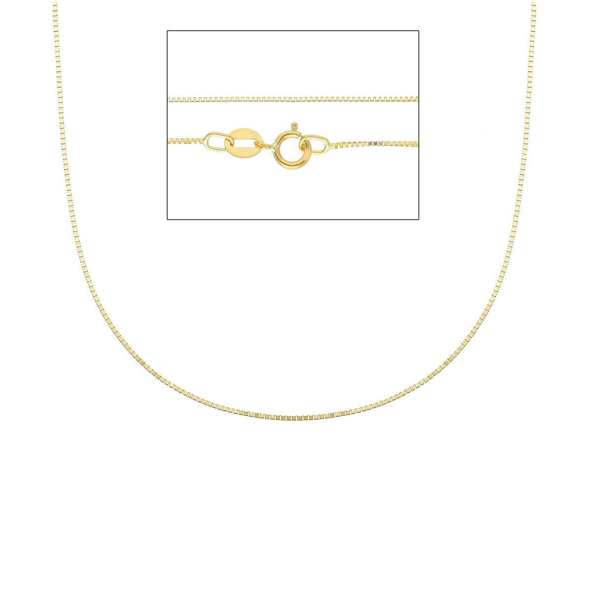 Venetian Chain in 18kt Yellow Gold 50 cm Section 0.55 MM