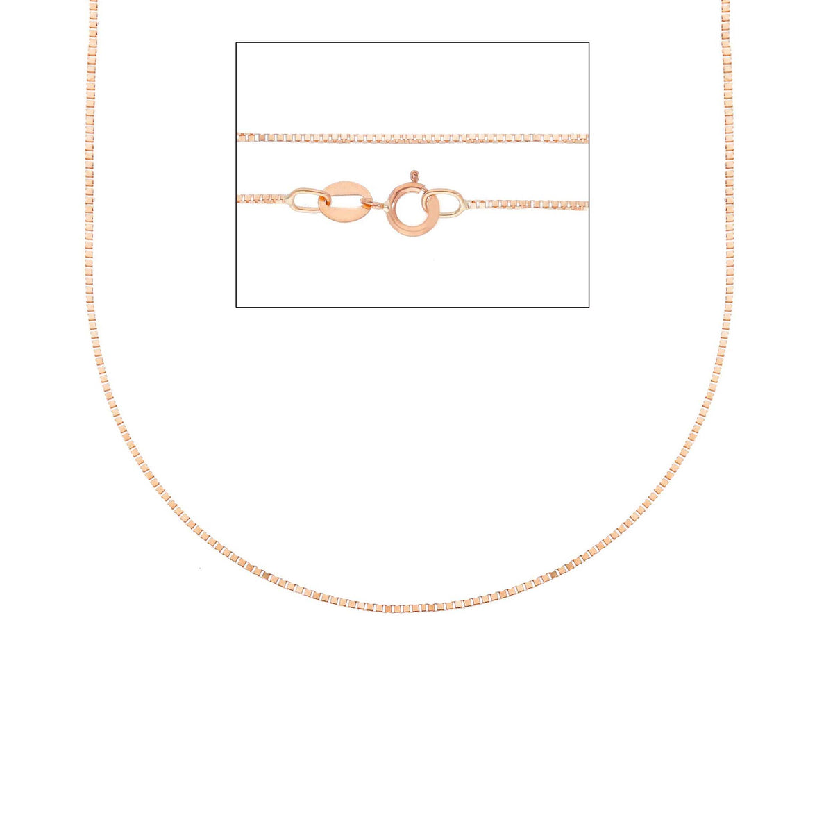 Venetian Chain in 18kt Yellow Gold 50 cm Section 0.65 MM