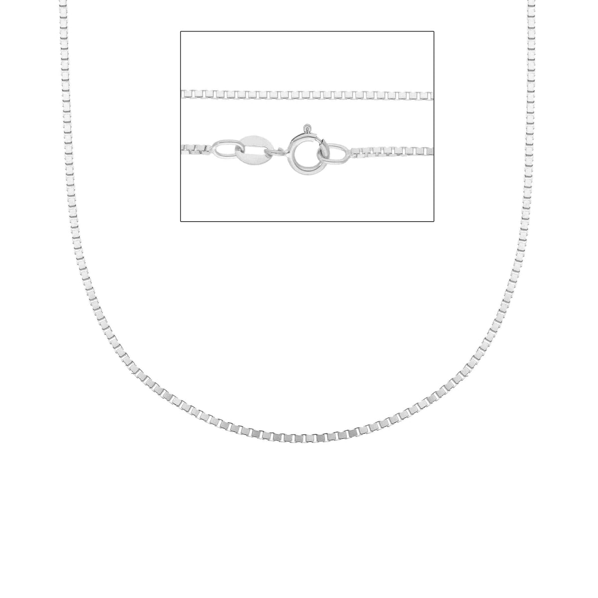 Catena Veneta Oro Bianco 18kt 45 cm Sezione MM 0,95