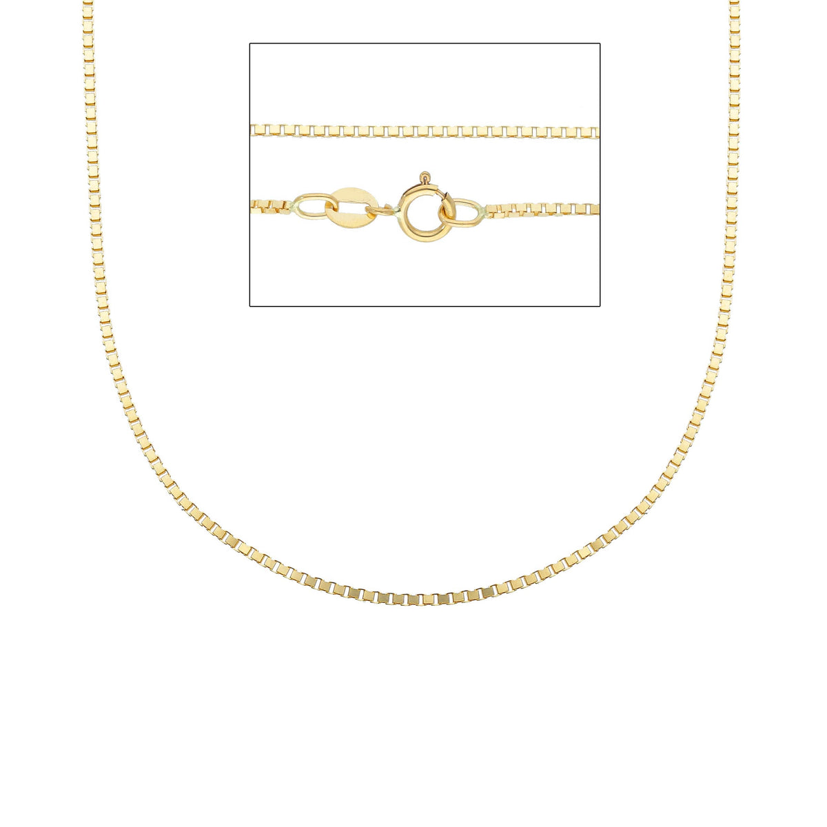 Venetian Chain in 18kt Yellow Gold 50 cm Section 1.00 MM