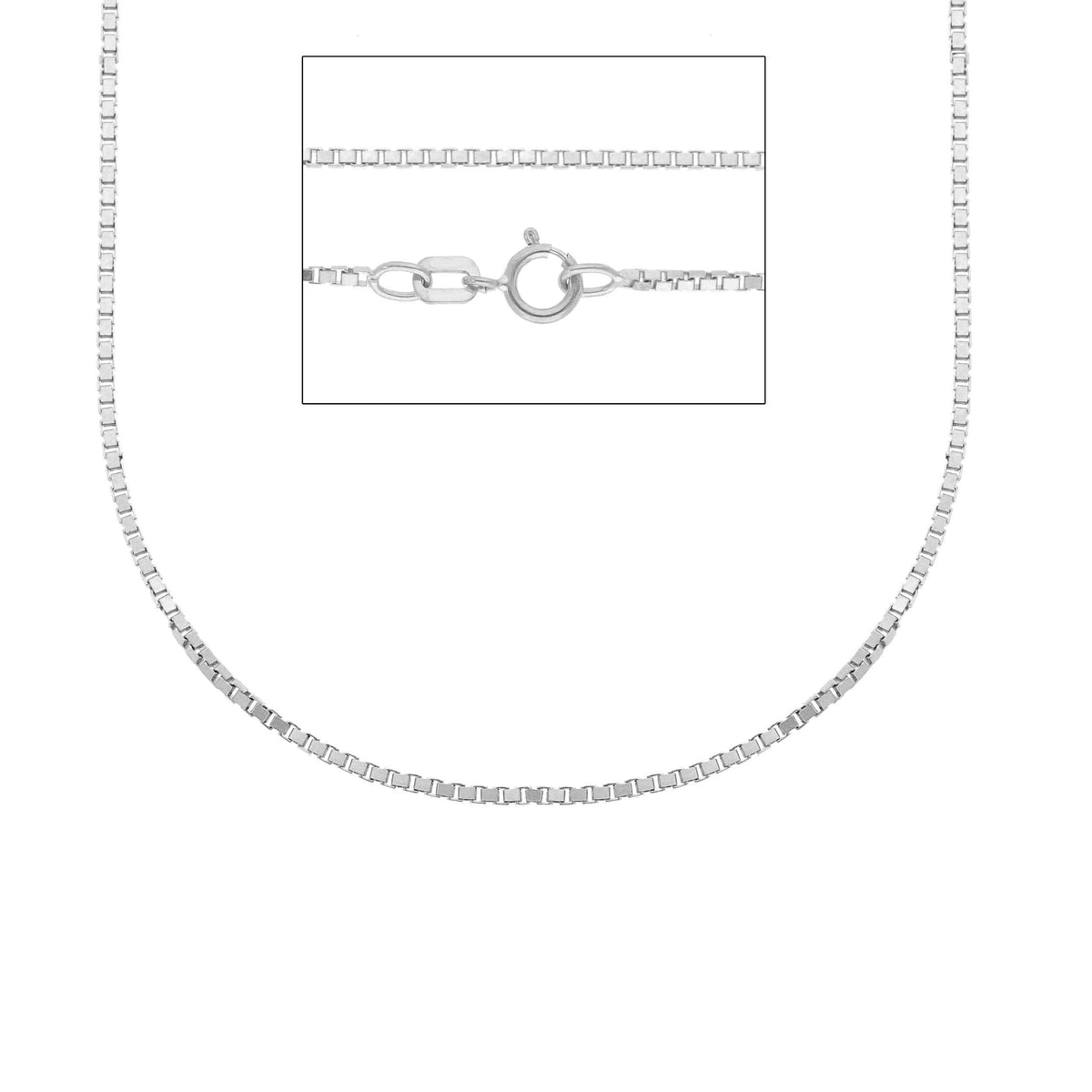 Catena Veneta Oro Bianco 18kt 45 cm Sezione MM 1,10
