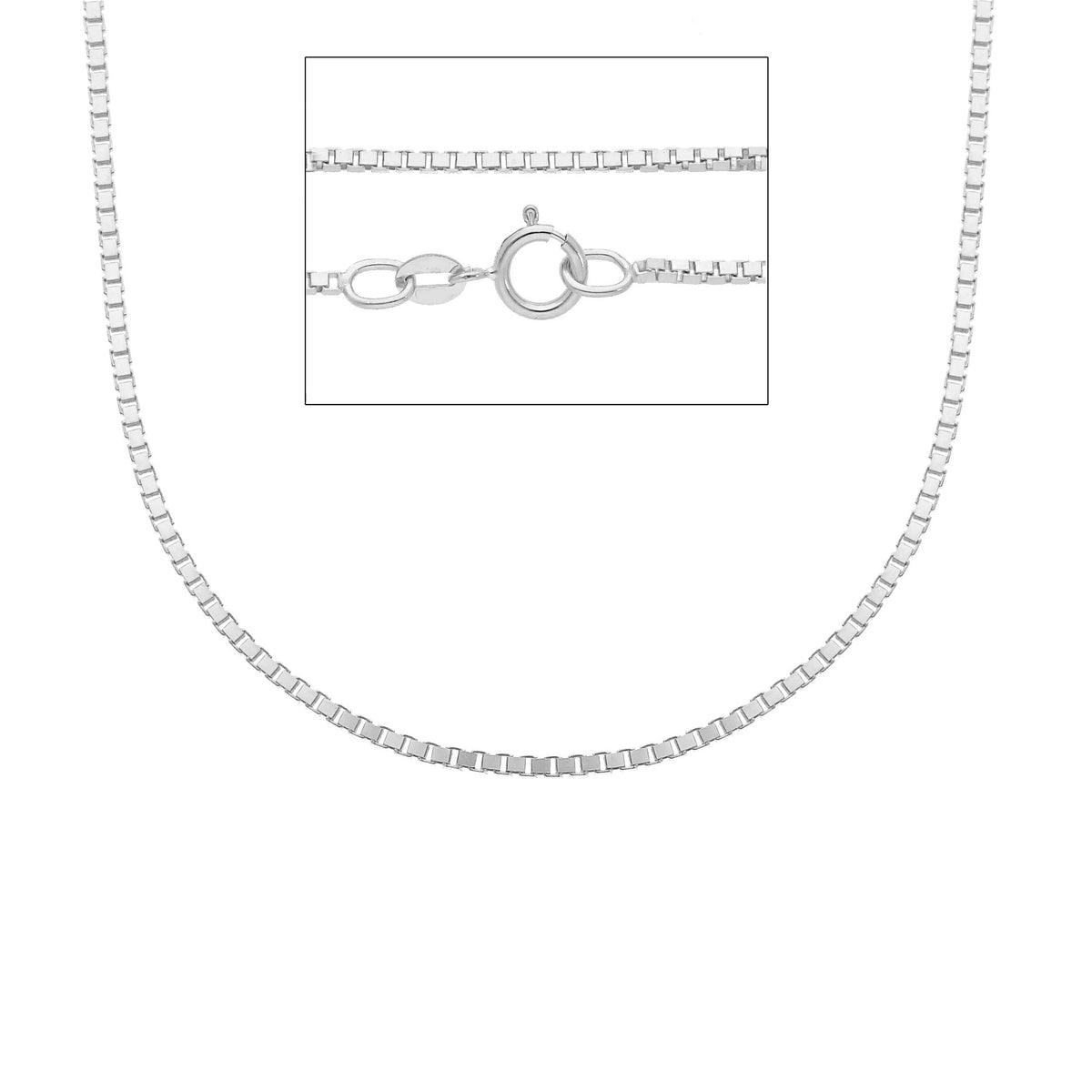 18kt White Gold Venetian Chain 40 cm Section 1.30 MM