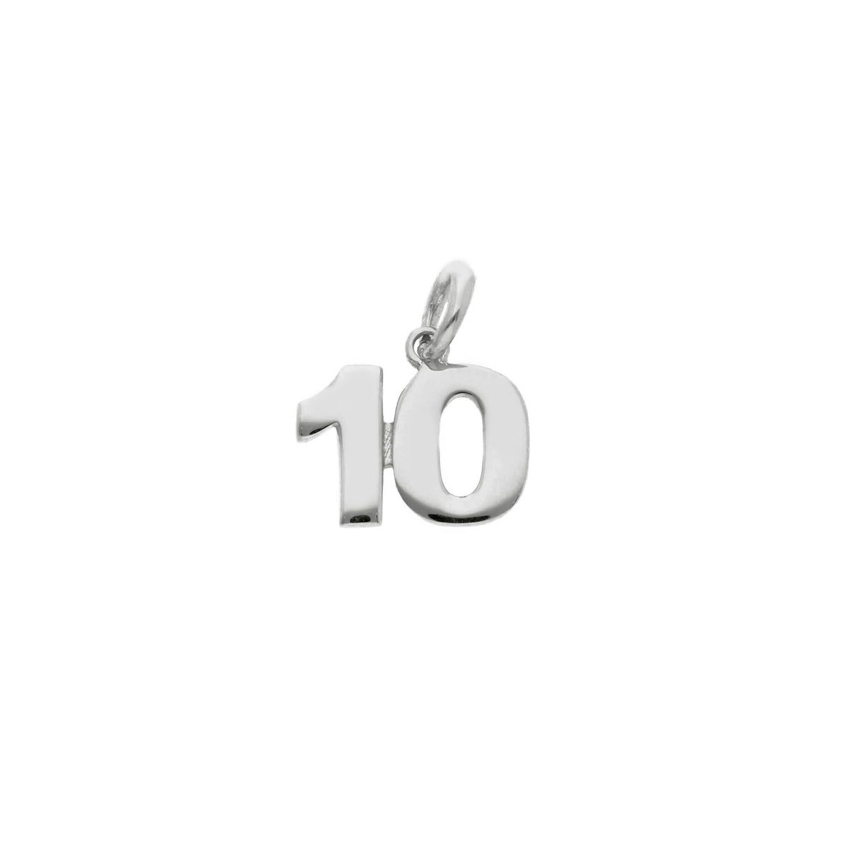 Ciondolo in Oro Bianco 18 kt Numero 10