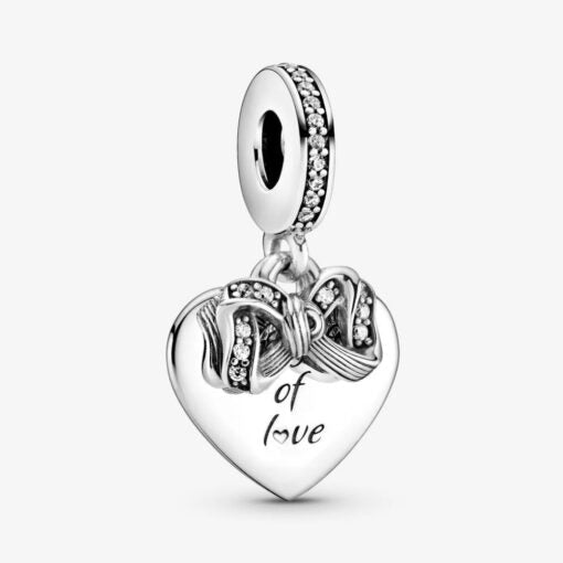 Pandora Charm Pendente Cuore Fiocco e Amore 799221C01