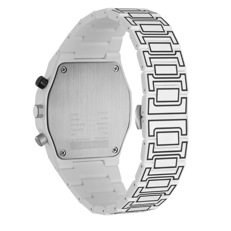 D1 Milano Polychrono 40.5 MM Charcoal Black D1-PHBJ07