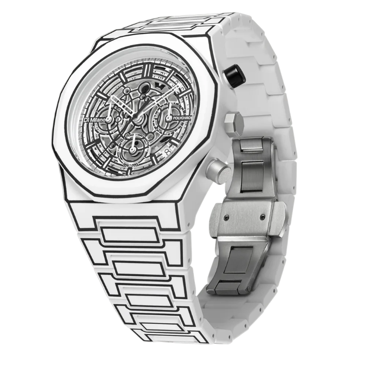 D1 Milano Polychrono 40.5 MM Charcoal Black D1-PHBJ07
