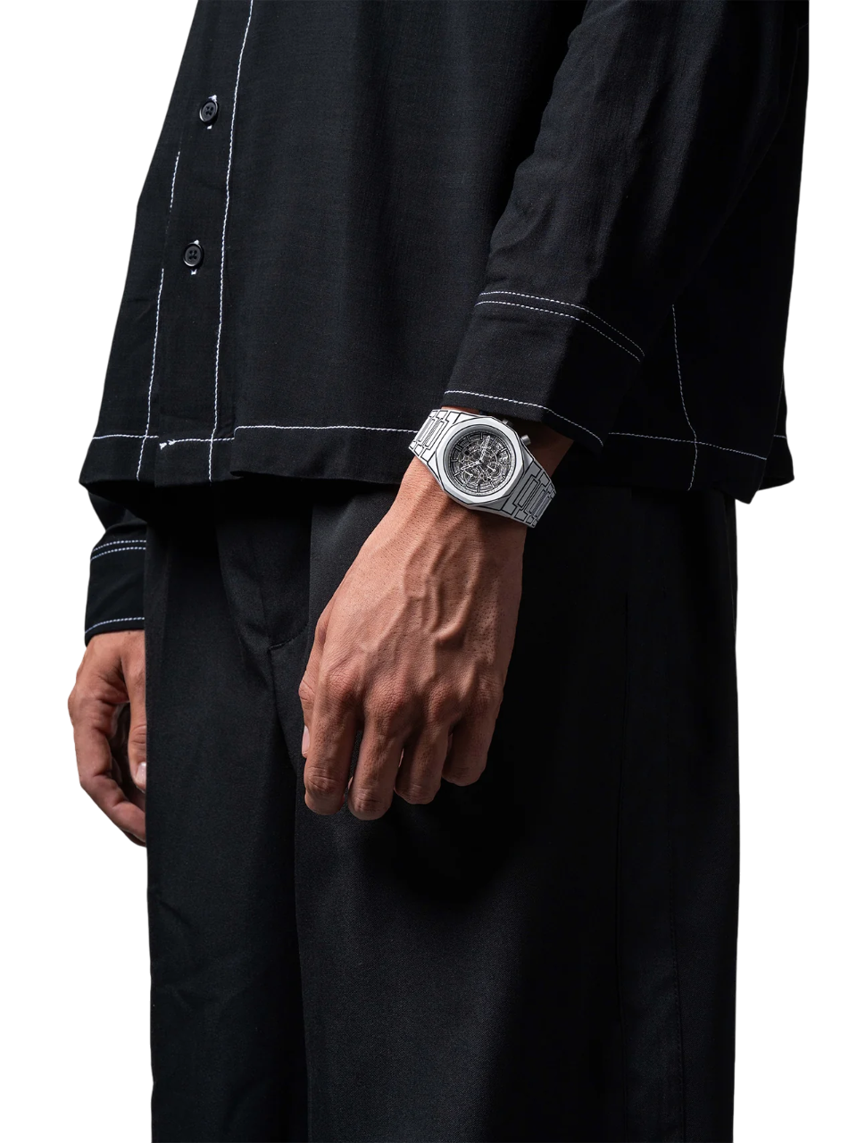 D1 Milano Polychrono 40.5 MM Charcoal Black D1-PHBJ07
