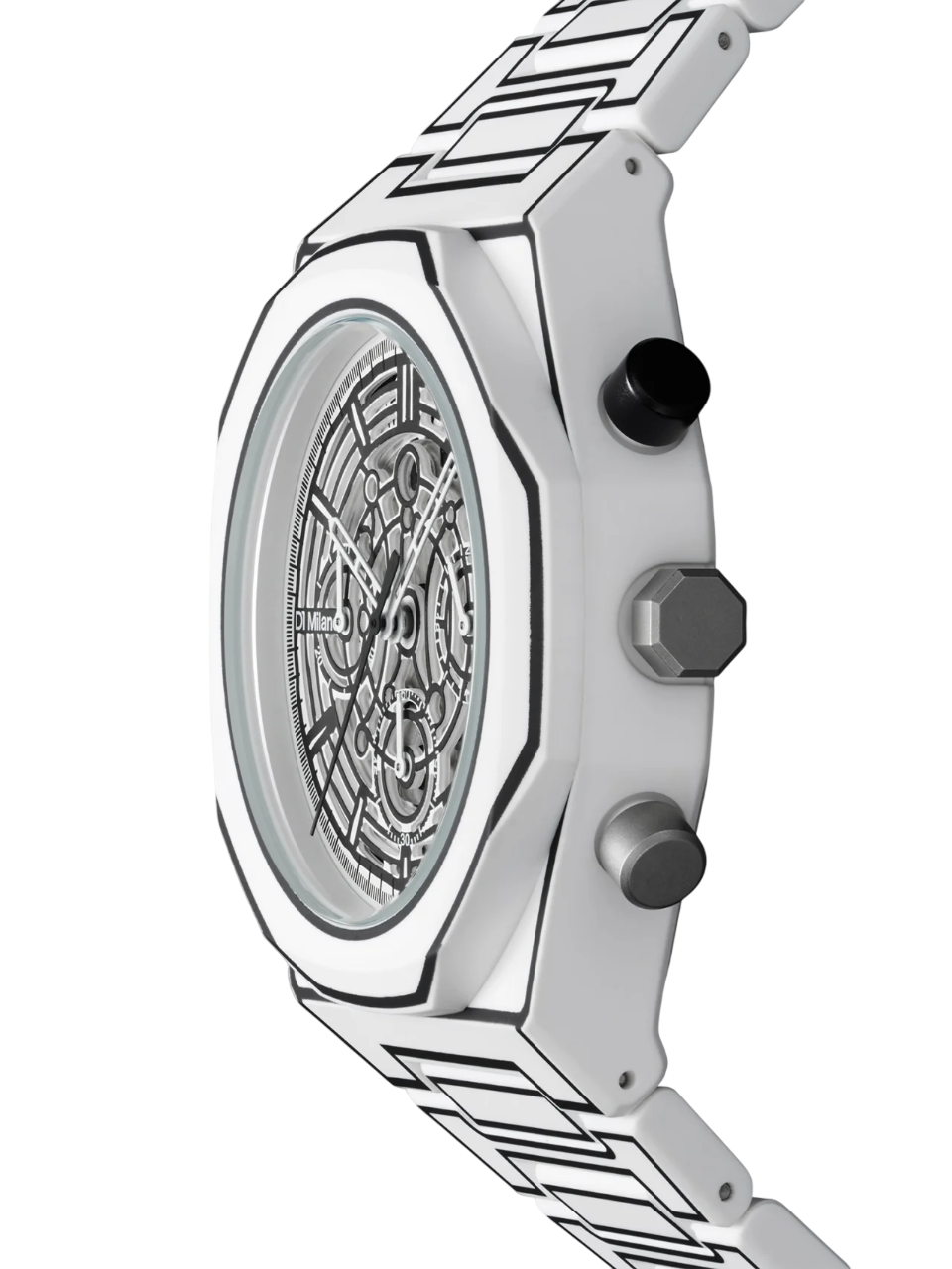 D1 Milano Polychrono 40.5 MM Charcoal Black D1-PHBJ07