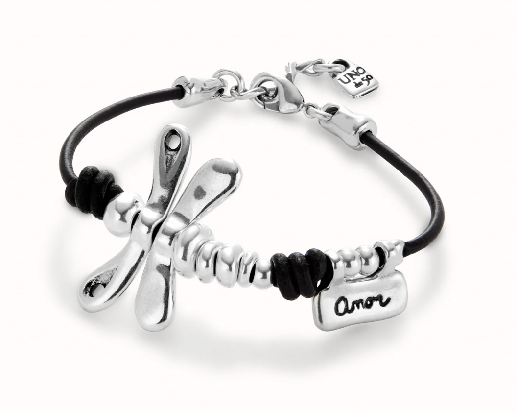 Uno De 50  Bracciale Libellula e Cuoio PUL2479MCLMTLOM