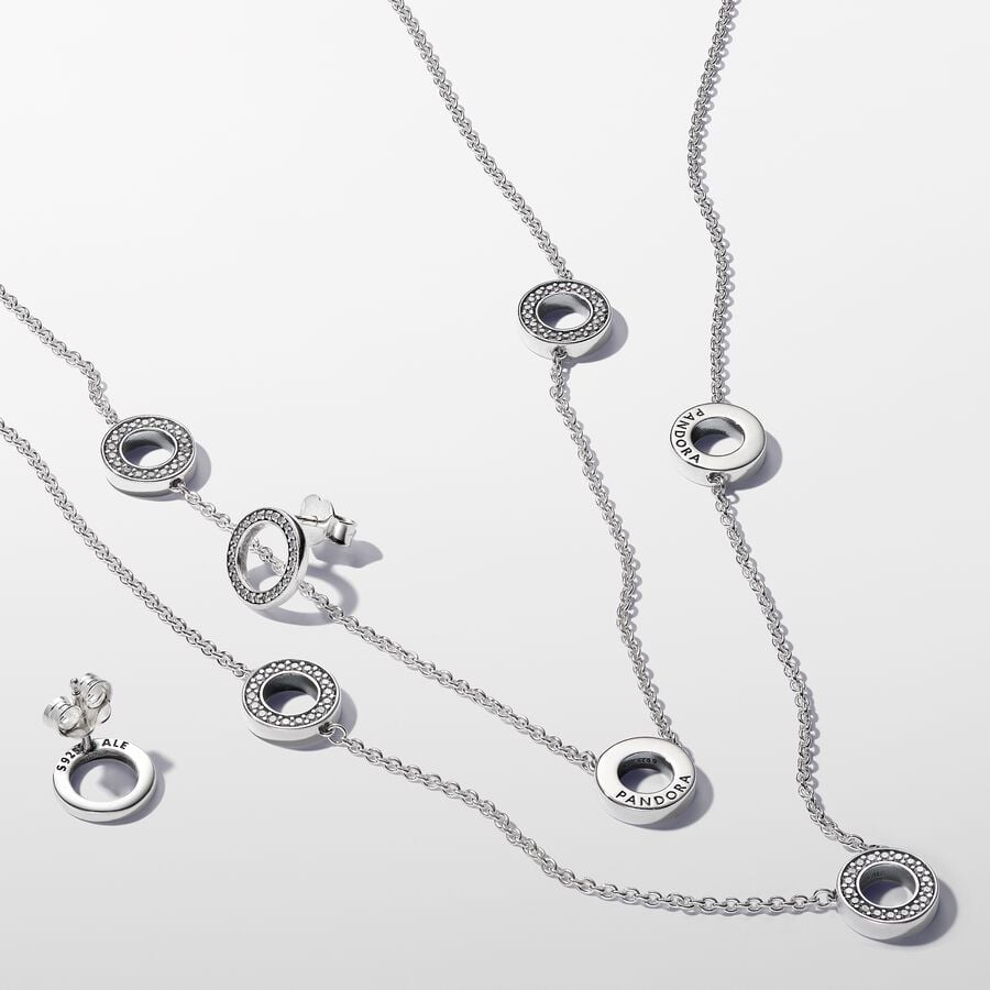 Pandora Collana Cerchi Pavè 393162C01