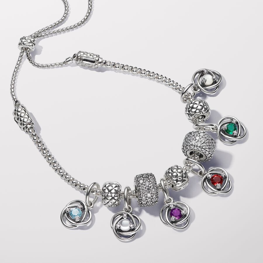 Pandora Charm Pendente Cerchio Eterno Azzurro Marzo 793125C03