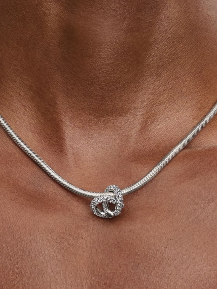 Pandora Charm Cuore Nodo Infinito e Pavè 793771C01